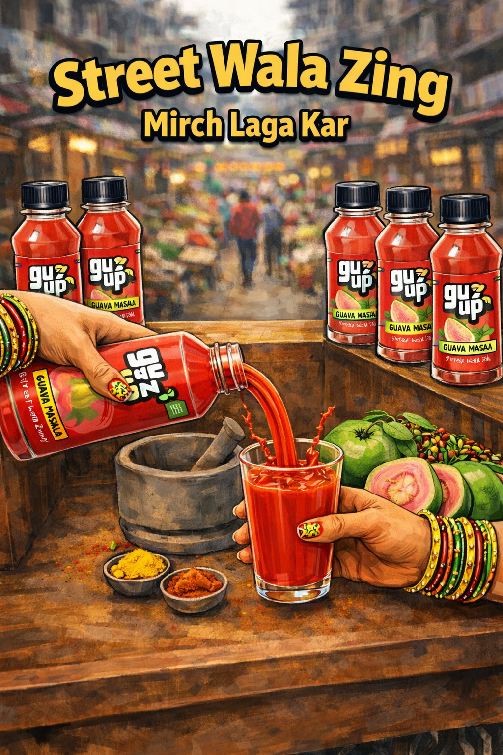 GuzzUp Street Wala Zing — Mirch Laga Kar promotional poster