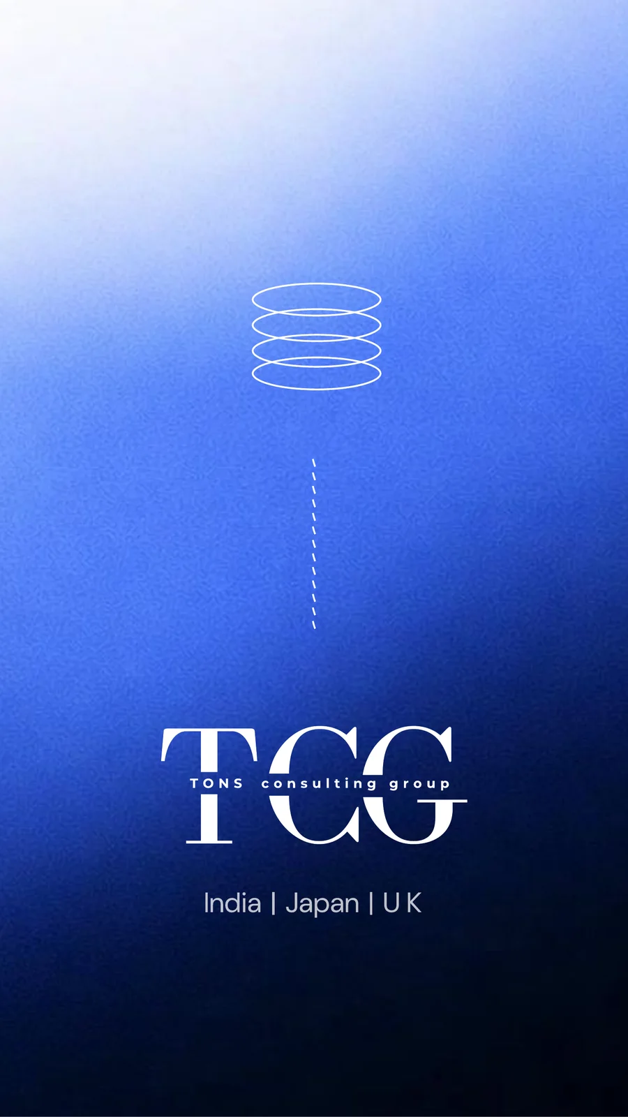 Indigo gradient business card with serif monogram